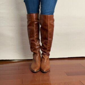 Lucky Brand *Kitrie* Brown Leather Over the Knee Boots Women's 7 Pre-Owned